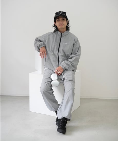 【Gray】nylon track jacket