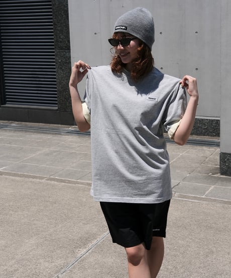【Gray】Rubber tag tee