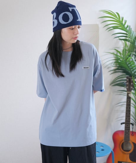 【Blue】Rubber tag tee