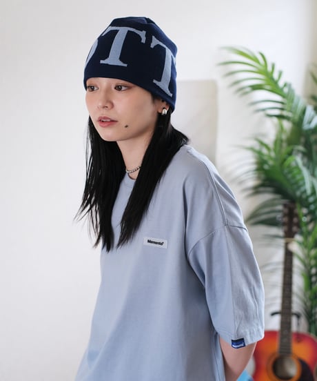 【Blue】Rubber tag tee