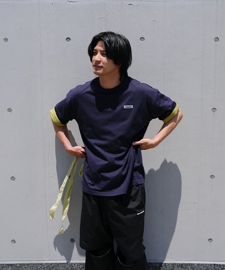 【Navy】Rubber tag tee