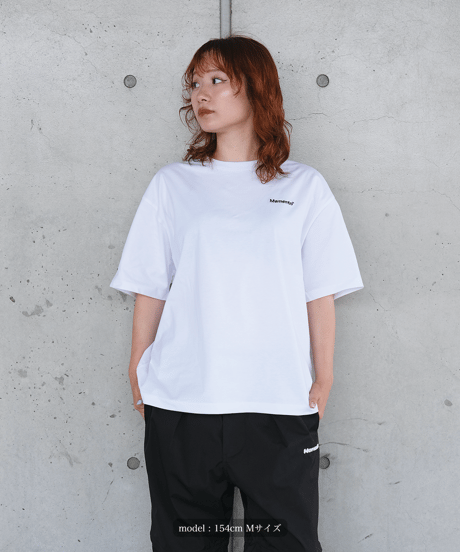 【White】logo tee