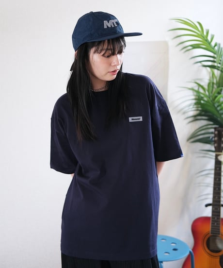 【Navy】Rubber tag tee