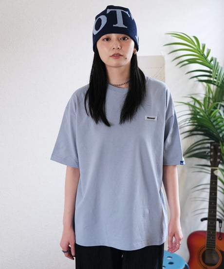 【Blue】Rubber tag tee