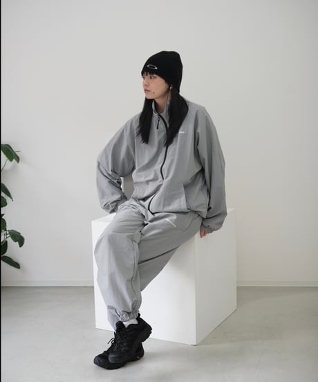 【Gray】nylon track jacket