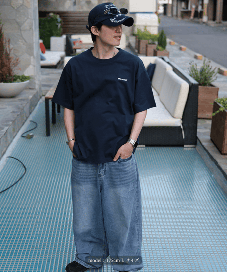 【Navy】logo tee