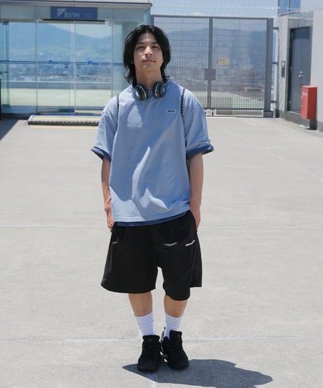 【Blue】Rubber tag tee