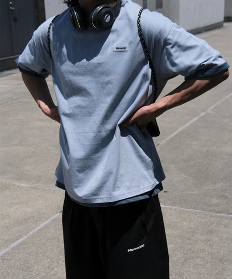 【Blue】Rubber tag tee