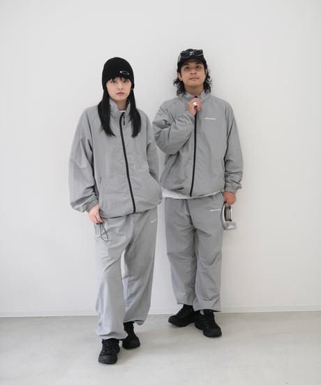 【Gray】nylon track jacket