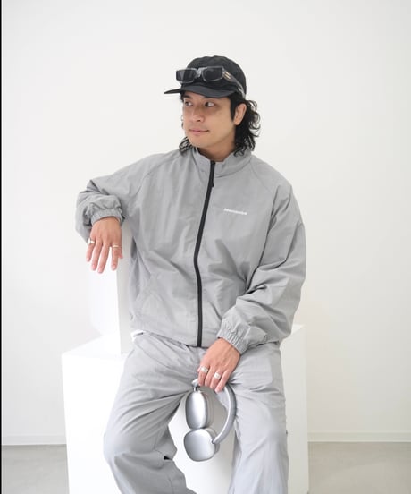 【Gray】nylon track jacket