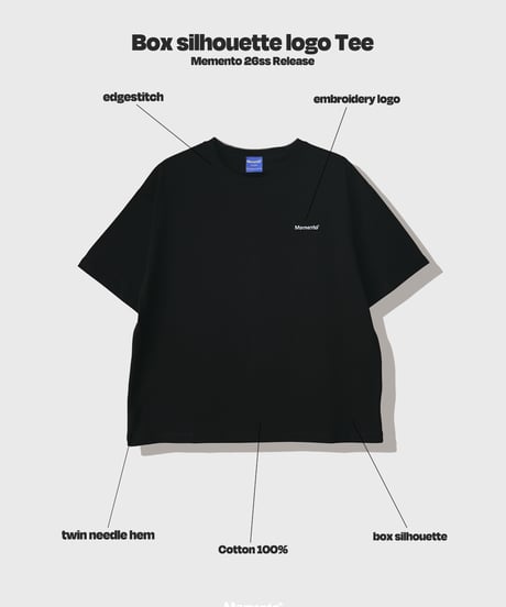 【Black】logo tee
