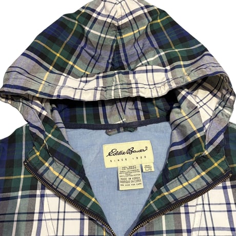 【L】00S EDDIE BAUER PLAID ANORAK