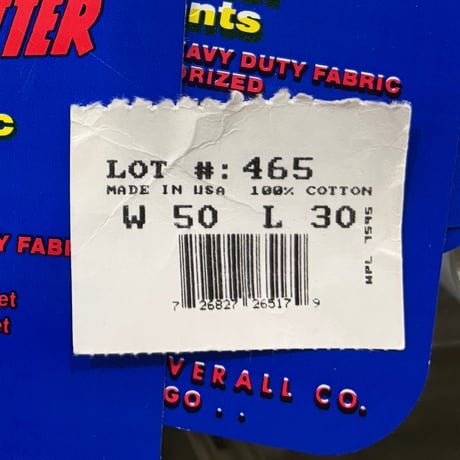 80's deadstock "universal overall" の50㌅! 生成りﾍﾟｲﾝﾀｰﾊﾟﾝﾂの腰にゴムと紐を入れたﾊﾟﾝﾂ