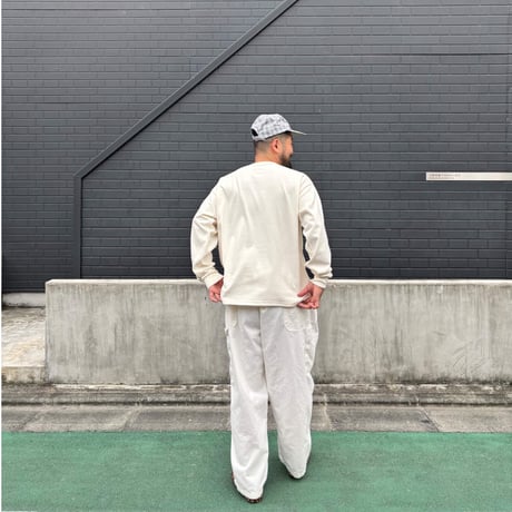 80's deadstock "universal overall" の50㌅! 生成りﾍﾟｲﾝﾀｰﾊﾟﾝﾂの腰にゴムと紐を入れたﾊﾟﾝﾂ