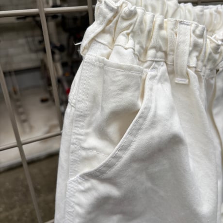 80's deadstock "universal overall" の50㌅! 生成りﾍﾟｲﾝﾀｰﾊﾟﾝﾂの腰にゴムと紐を入れたﾊﾟﾝﾂ