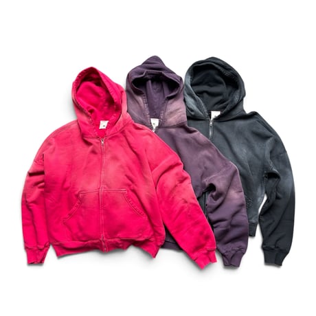 moojimooji   "ZIP UP HOODIE AGED"