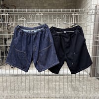 RELAX FIT "Double Knee pocket denim Beachshorts"
