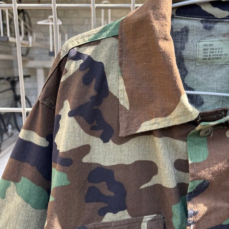 80's deadstock US Military "Woodland BDU shirt"