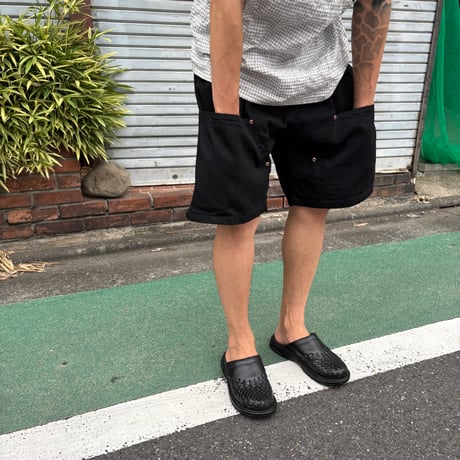 RELAX FIT "Double Knee pocket denim Beachshorts"