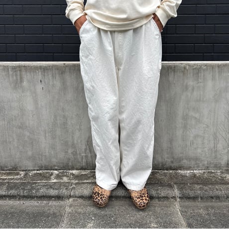 80's deadstock "universal overall" の50㌅! 生成りﾍﾟｲﾝﾀｰﾊﾟﾝﾂの腰にゴムと紐を入れたﾊﾟﾝﾂ