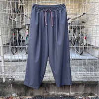 SLIDERSTORE  "極太イージーパンツ"  - ﾄﾛﾋﾟｶﾙｳｰﾙﾁｬｺｰﾙｽﾄﾗｲﾌﾟ -
