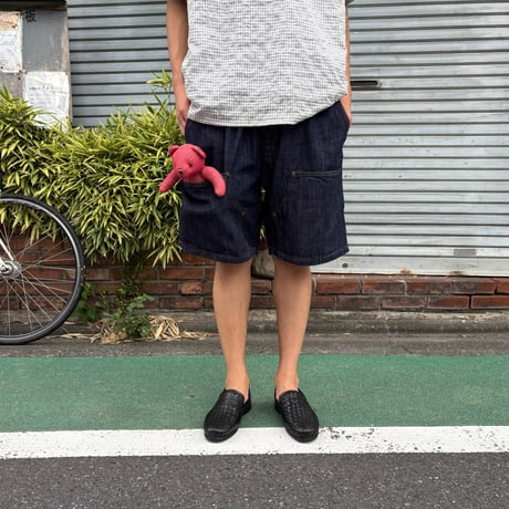 RELAX FIT "Double Knee pocket denim Beachshorts"