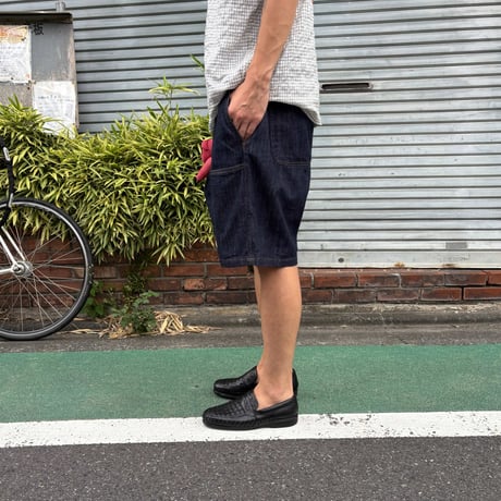 RELAX FIT "Double Knee pocket denim Beachshorts"