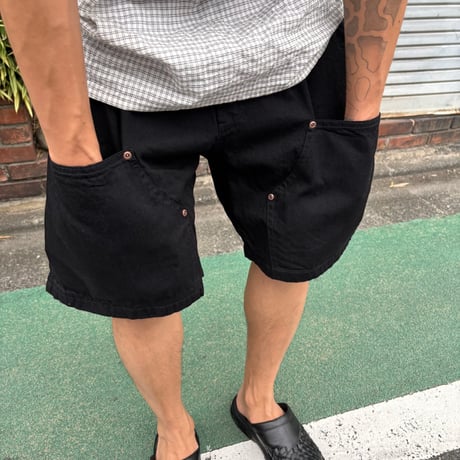 RELAX FIT "Double Knee pocket denim Beachshorts"