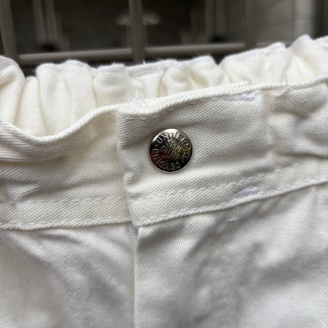 80's deadstock "universal overall" の50㌅! 生成りﾍﾟｲﾝﾀｰﾊﾟﾝﾂの腰にゴムと紐を入れたﾊﾟﾝﾂ