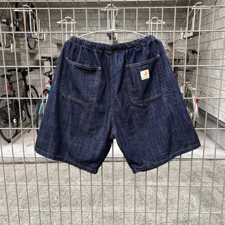 RELAX FIT "Double Knee pocket denim Beachshorts"