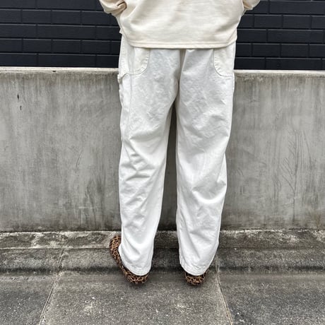 80's deadstock "universal overall" の50㌅! 生成りﾍﾟｲﾝﾀｰﾊﾟﾝﾂの腰にゴムと紐を入れたﾊﾟﾝﾂ