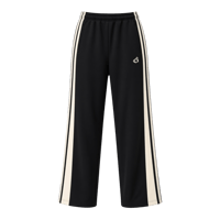 four line track pants【black】