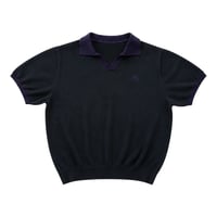 skipper knit polo【charcoal gray】