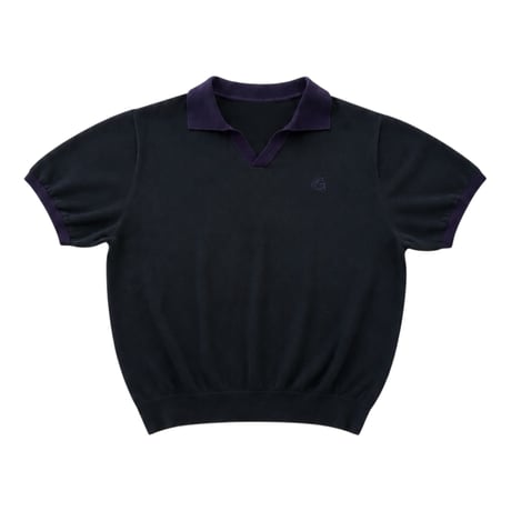 skipper knit polo【charcoal gray】