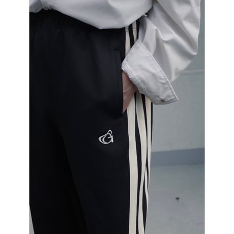 four line track pants【black】