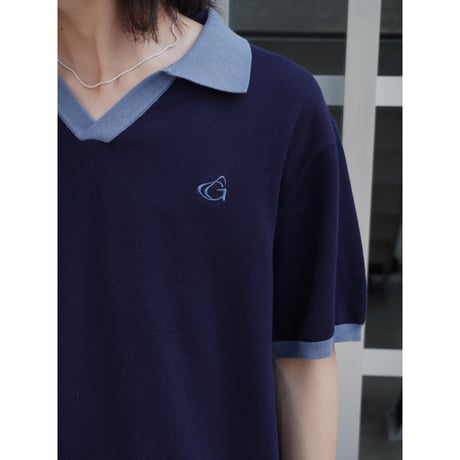 skipper knit polo【navy】