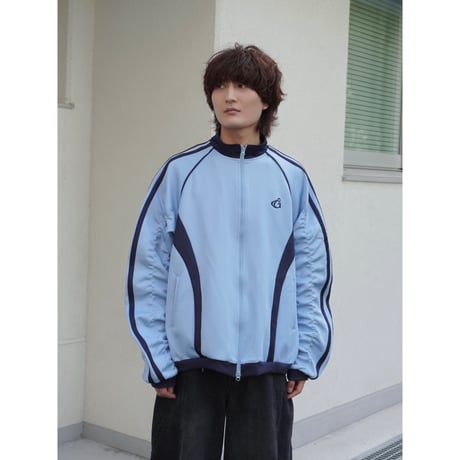 gather track jacket【saxe blue】
