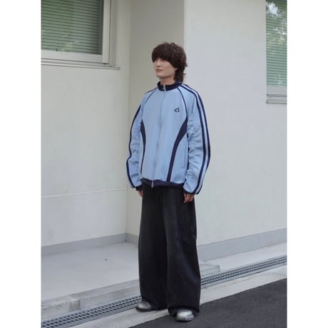 gather track jacket【saxe blue】