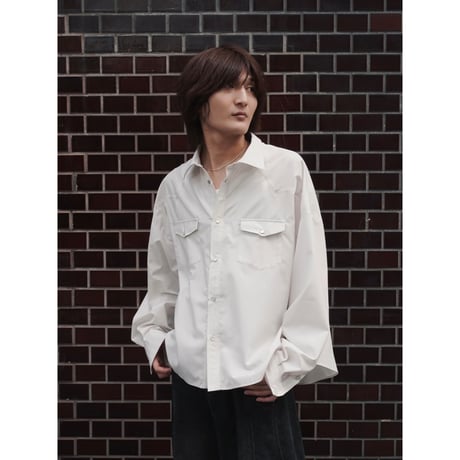refined western shirt【off white】