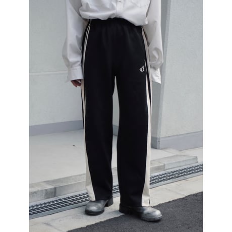 four line track pants【black】