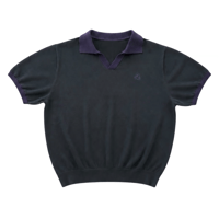 skipper knit polo【charcoal gray】
