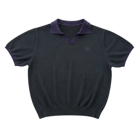 skipper knit polo【charcoal gray】