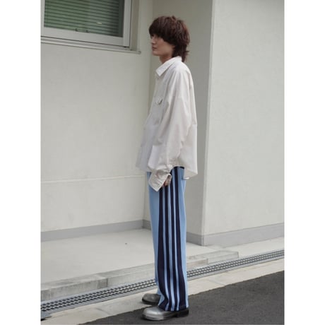 four line track pants【saxe blue】