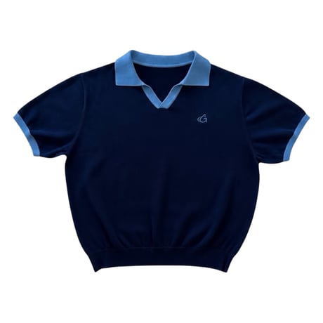 skipper knit polo【navy】