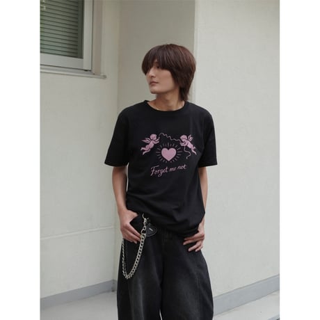 forget me not society tee【black】