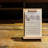 木製スタンド付 活版印刷 美濃和紙カレンダー2027 letterpress【数量限定】