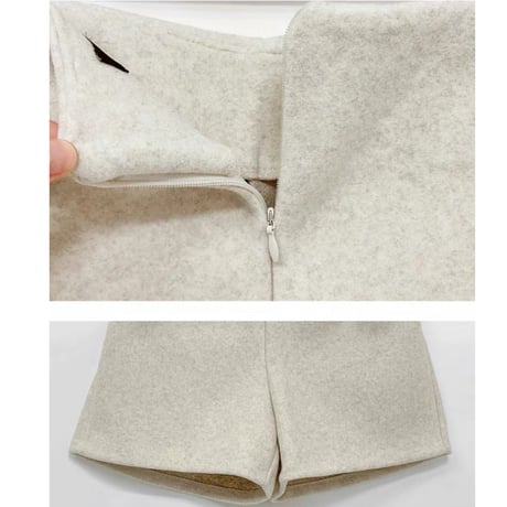Wool Touch High Waist Shorts