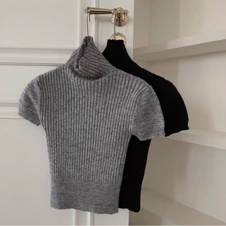 Soft Rib High Neck Knit