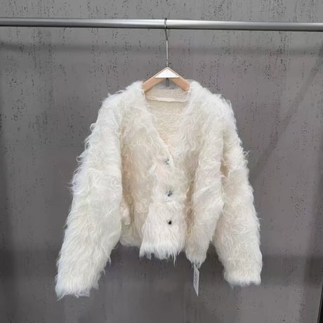 Luxe Curly Mohair Cardigan