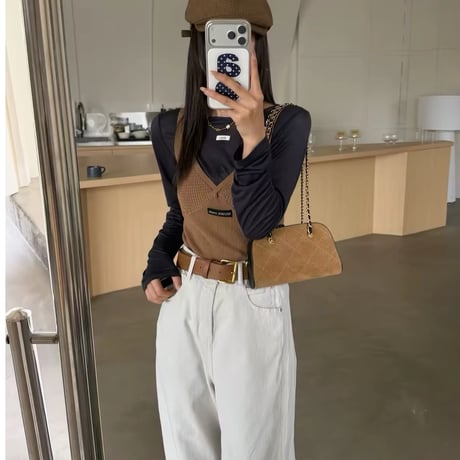 Élise Suede Chain Bag
